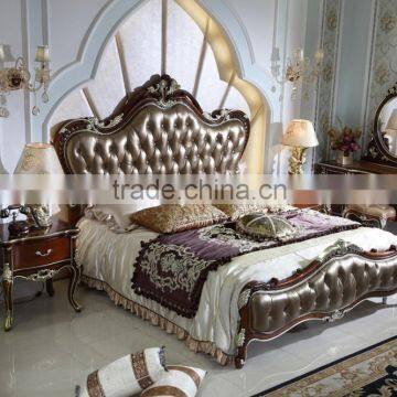 European luxury king size lastest modern bedroom furniture set