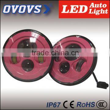 2016 Hot Sales 7inch Led J-eep Wrangler Headlights 40w Pink Base High Beam 12v for J-eep Cars photo-4
