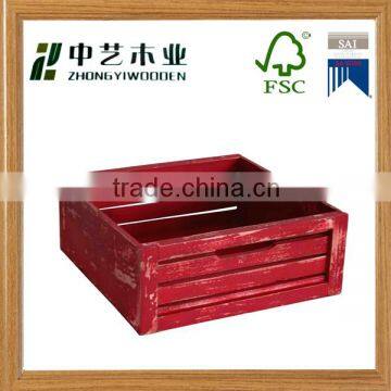 2016 Wholesale Handmade customized unfinished wooden fruit crate