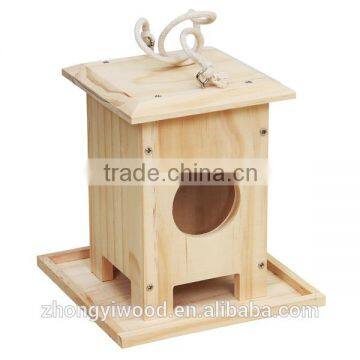 Trade assurance Hot sale factory sale FSC&SA8000 wild garden pine wooden carved bird house