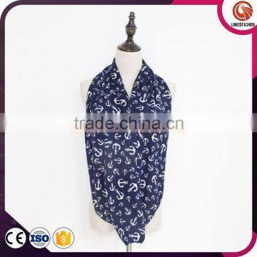 Wholesale Anchor Pattern Fleece Snood Custom Scarf Soft Polar Mens Fleece Scarf Manufacturers