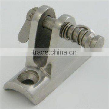 Stainless steel rail release pin deck hinge