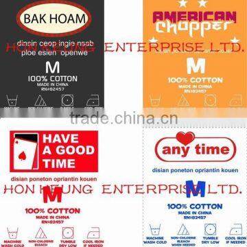 Best-selling products of label heat transfer at the 2016 year in the Garment Industry