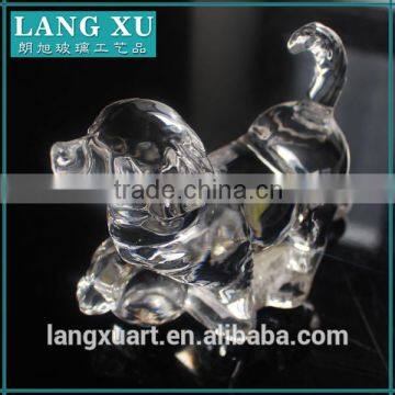 LX-D031 Fashionable animal figurines decoration dog glass crafts