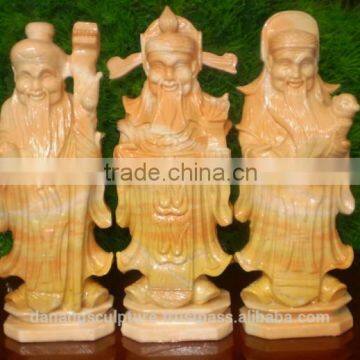 Chinese Luck, Happiness and Longevity marble statue DSF-HS49