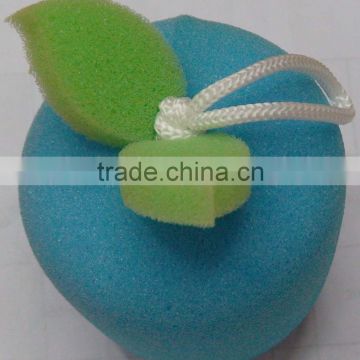 Bath sponge in apple shape