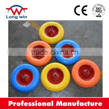 wheelbarrow and hand trolley PU foam flat wheel