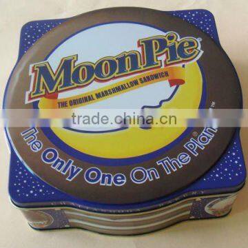 Cute irregular packing tin box for cookies