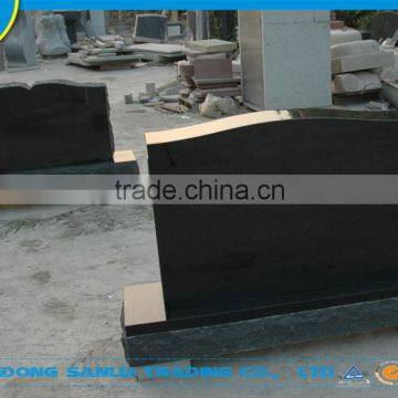 European black natural stone gravestone monument for sale
