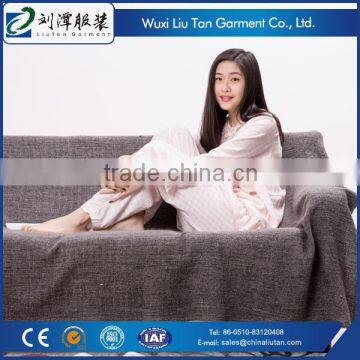 Plaid Ruffle Pajama Sleepwear for Women Supplier photo-5