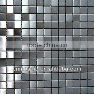 cheap wholesale black and white aluminium metal mosaic for kitchen decoration/mosaic tiles