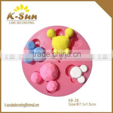 K-sun silicone chocolate mold 3D mouse fondant decorations tools