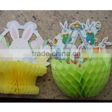 Promotional Gifts Easter Rabbit Paper Honeycomb for Hanging Decorations photo-3