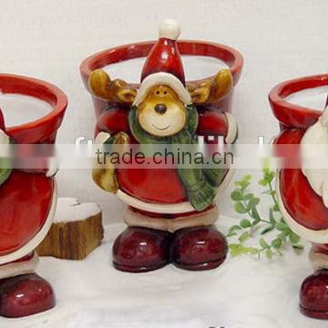 christmas design ceramic planter pot