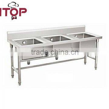 Stainless Steel AISI201 Triple Sink Bench photo-2