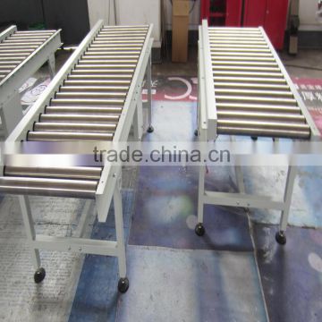 Gravity roller conveyor for carton conveying