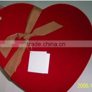 red flocking cardboard packaging box