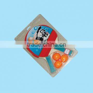 Table tennis racket set with 3 balls