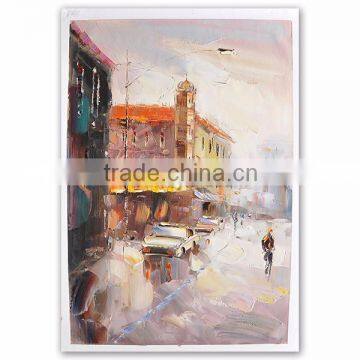 ROYI ART Hand Painted Streetscape Paintings Artworks on Canvas