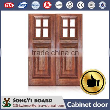 PVC coated glass wood door special wardrobe cabinets