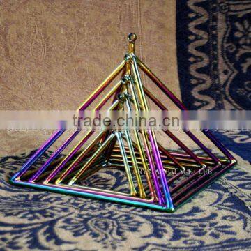 Golden or Pure Gold or Platinium or Titanium Quartz Crystal Singing Pyramid photo-4