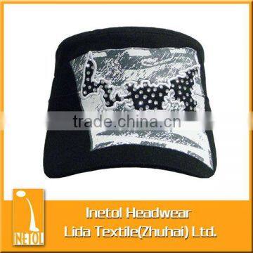 fashion black military hat