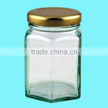 1.5oz Clear Glass Hexagonal Jar for Jam