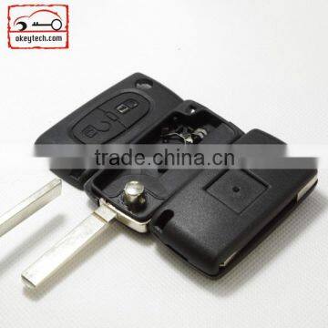Okeytech car key Peugeot 307 2 buttons remote key case for key peugeot 307