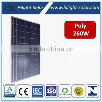 TUV IEC CE 260Wp PV Polycrystalline solar panel