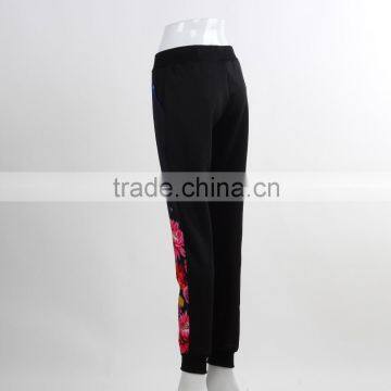 F5W30177 Women Fashion Jogger Pants Wholesale Cheap 100% Cotton Pants Printing photo-3