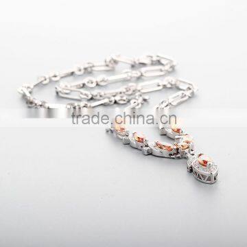 925 Sterling Silver Wholesale Pendant Statement Necklace 2016 Jewelry SNP028W photo-4