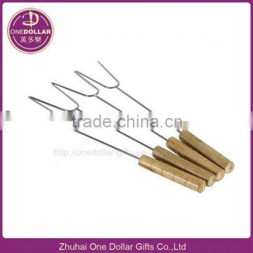 Wooden handle BBQ forks