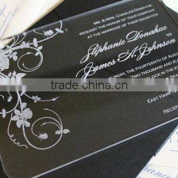 acrylic decorative invitation card