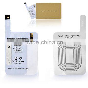 Slim Qi wireless charger receiver for Samsung Note 4,for Samsung note 4 Slim wireless charger receiver