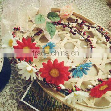 Artificial Cute Flower Head Wreath Wedding Flower Band Garland Sets