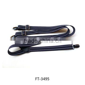 Fashion Adjustable Black Clip Kids Stripe Elastic Suspender