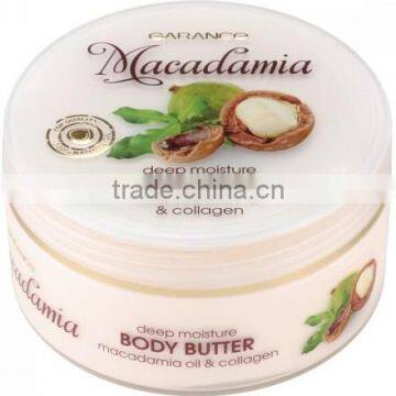 Body Butter Macadamia Oil and Collagen Deep Moisture - 225ml. Paraben Free. Made in EU. Private Label