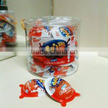 king joy chocolate egg shape chocolate cup with biscuit