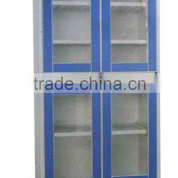 laboratory and hospital furniture type vessel wooden storage cabinet with aluminum overall structure and wooden panel casework