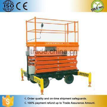 Electric-hydraulic mobile folk man lift scissor table