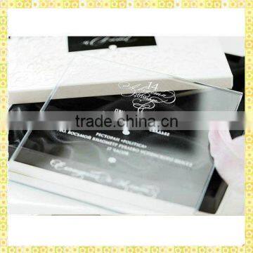 Customized Engraved Glass Baby Naming Ceremony Invitation Cards For Guest Souvenir Gifts