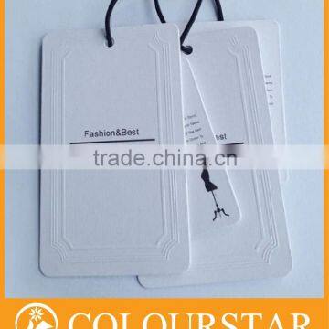 Indurative clothing hangtags and labels