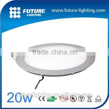 Indoor aluminum housing Dia300x14mm embedded installation 20W round flat led panel light