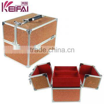 Good-Looking Custom Logo Red Pvc Small Cosmetic Lock Storage Box