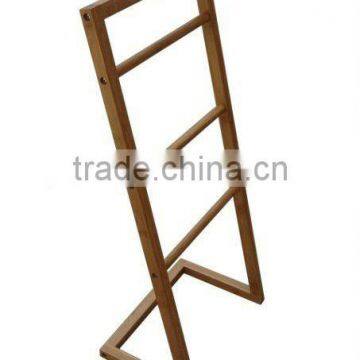 Bamboo standing towel rack