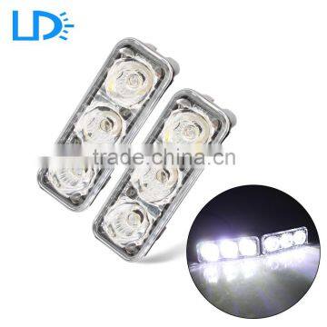 Car accessories 12 volt led lights Daytime Running Light 3 LED auto drl