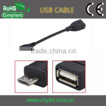 Factory selling Micro USB OTG Cable for Samsung Android LG G2 Google Nexus