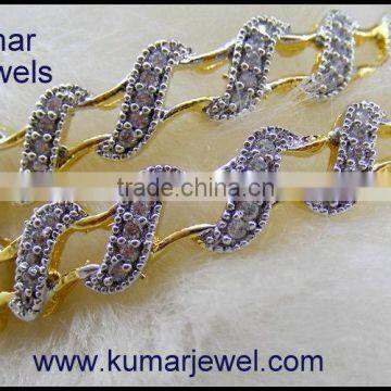 Diamond Spiral Bangles