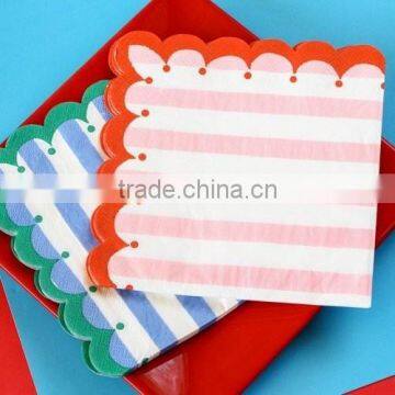 Candy Stripes party tableware Blue Pink Stripe 6" Party Napkins