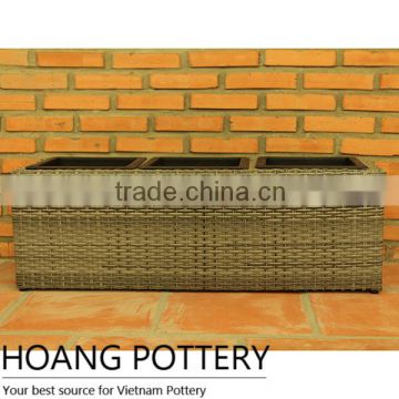 Long Wicker Flower Planter Wholesale outdoor